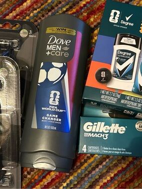 Dove Men+Care Game Changer Body & Face Wash Gillette bundle 5 New items